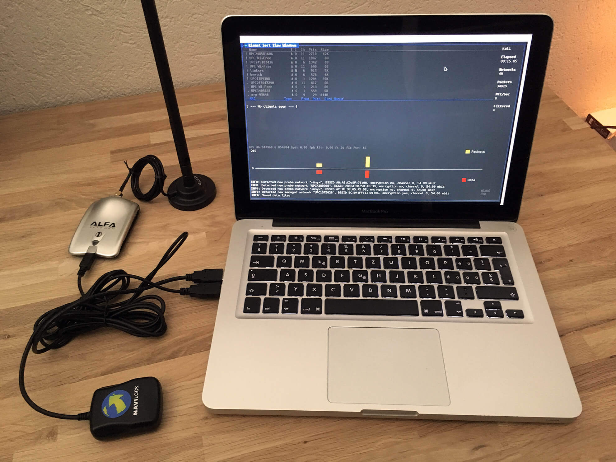 Mapping Wifi Networks on Google Maps with Kismet